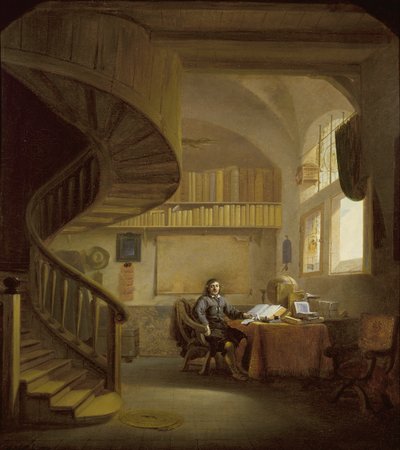 The Interior of a Study with a Philosopher by Willem Schellinks